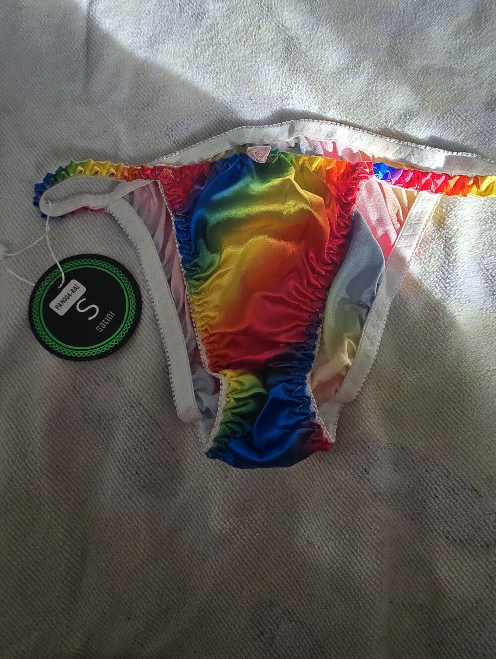 Satini Rainbow Panties Size Small